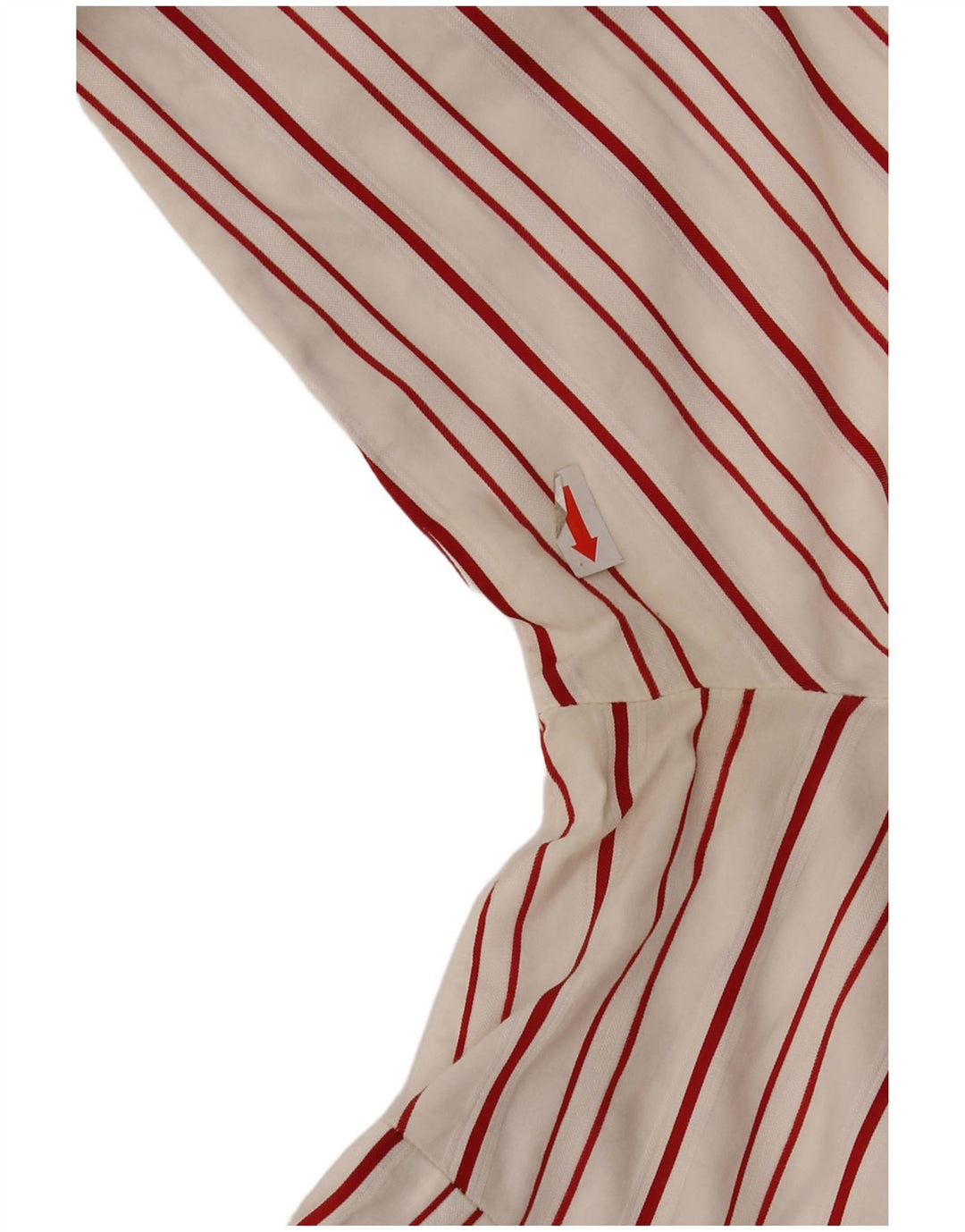 Zara Camisa tipo jersey de manga 3/4 para mujer, talla 44, talla grande, color rojo a rayas