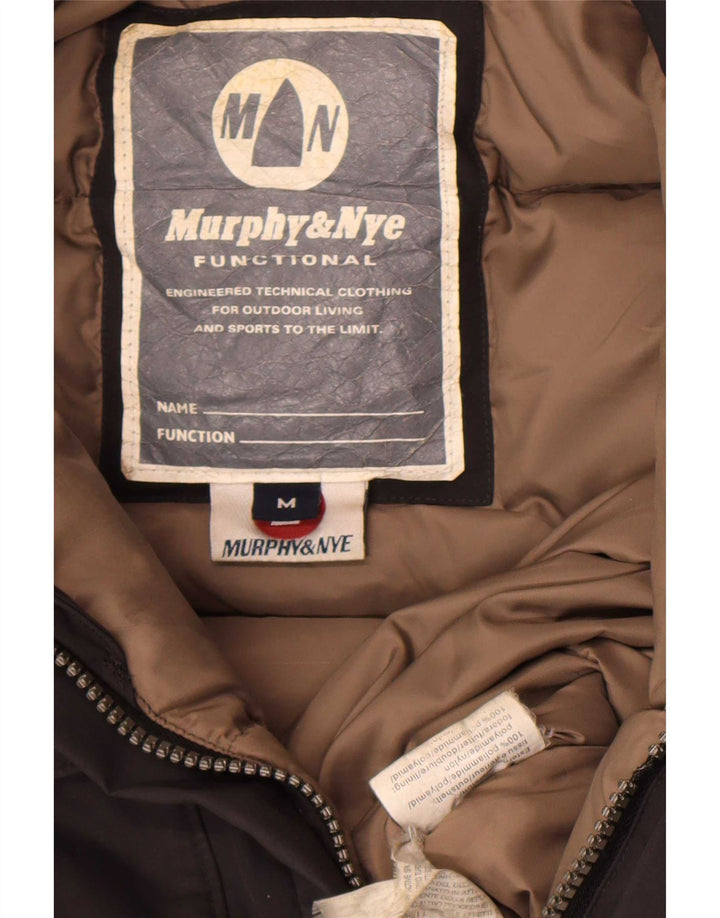 Murphy & Nye Chaqueta acolchada con capucha para hombre UK 38 Medium Black