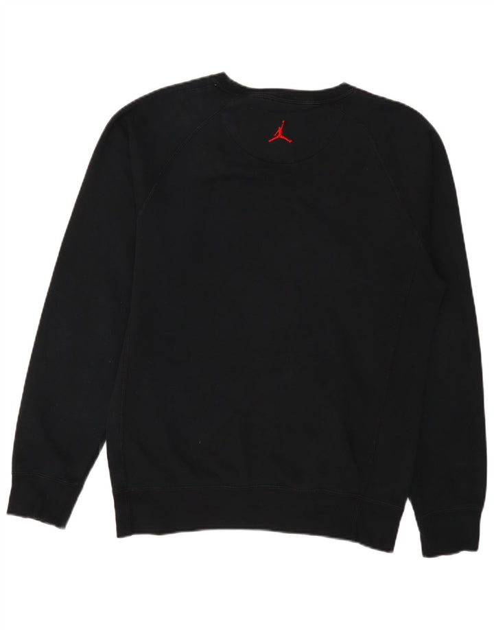 Jordan Mens Graphic Sudadera Jumper Pequeño Algodón Negro