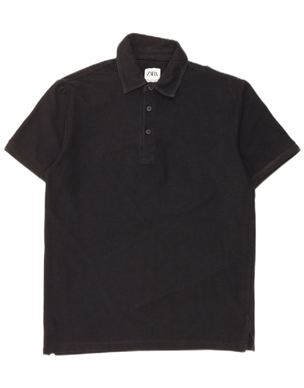 Zara Hombre Polo Polo Small Algodón Negro
