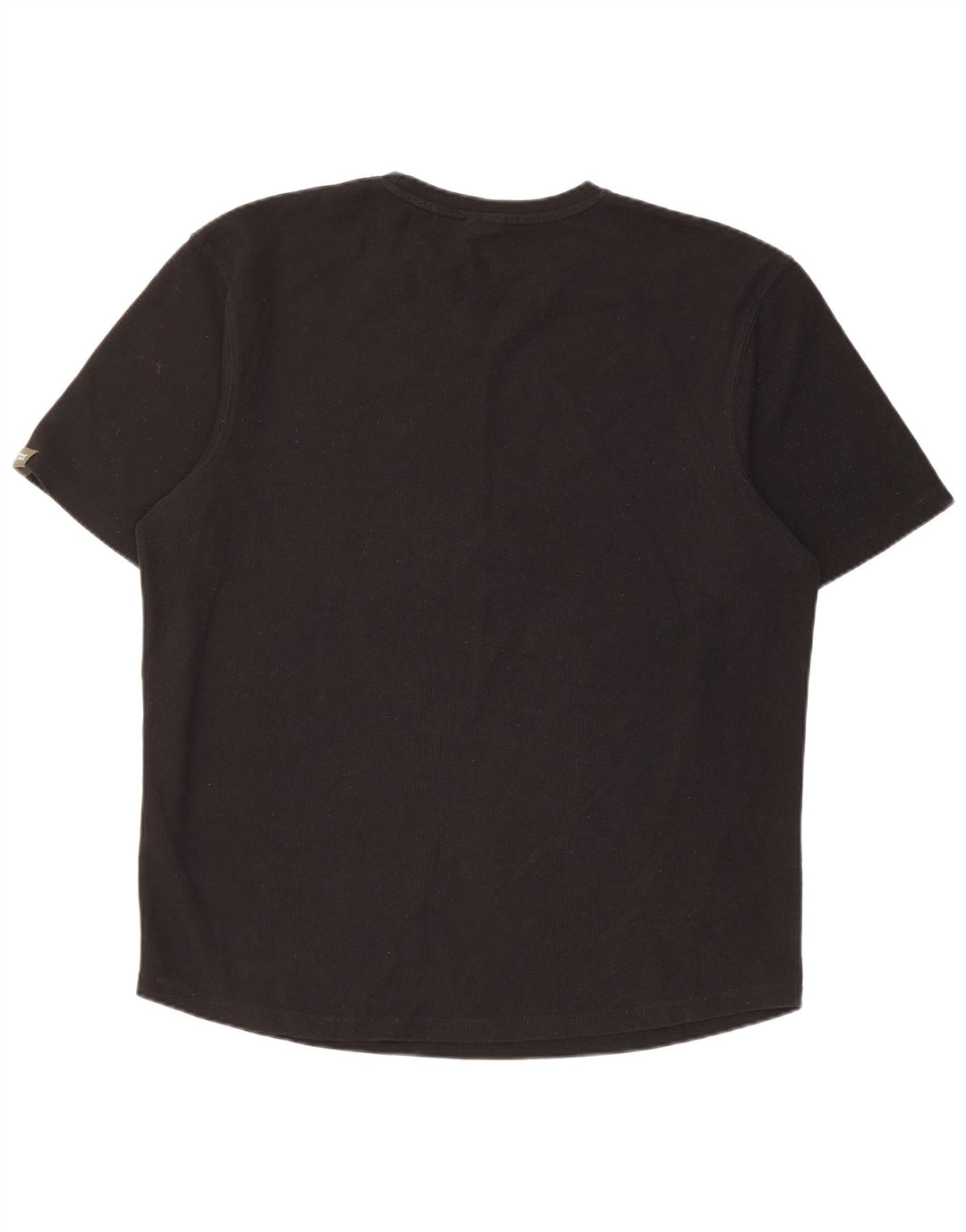 Zara Hombre Camiseta Top Grande Poliéster Negro
