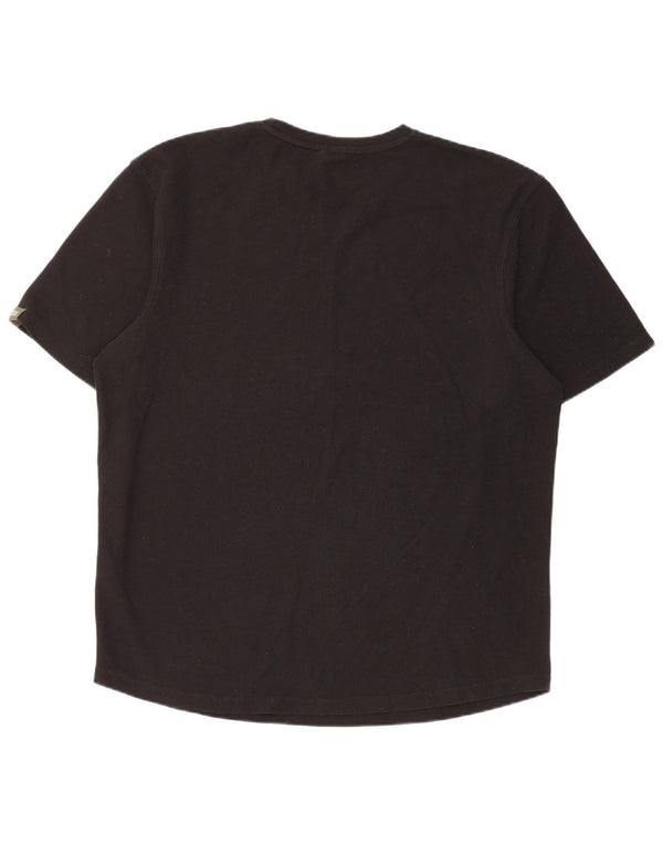 Zara Hombre Camiseta Top Grande Poliéster Negro