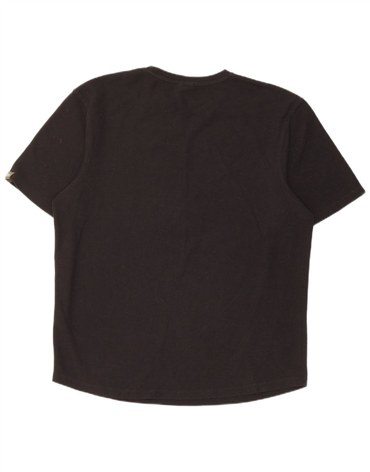 Zara Hombre Camiseta Top Grande Poliéster Negro