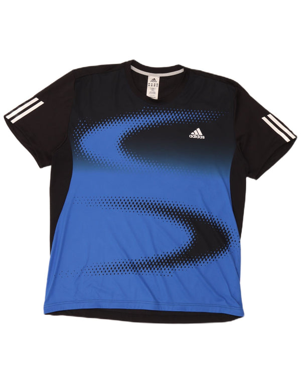 Adidas Mens Clima 365 Camiseta Top 2XL Negro Colorblock Poliéster