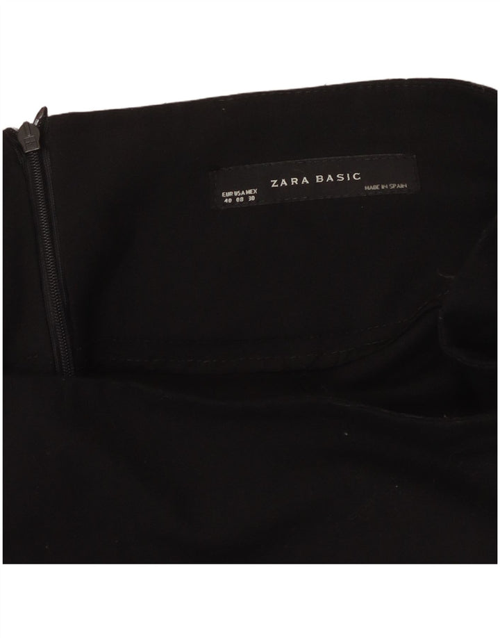 Zara Falda Lápiz Mujer EU 40 Mediano W30 Negro