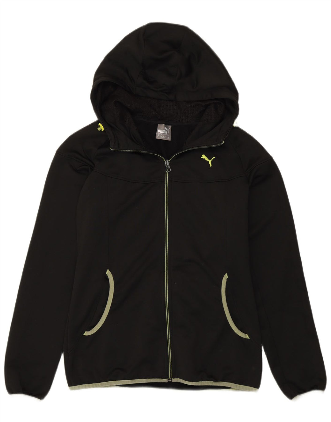 Puma - Chaqueta de chándal con capucha para mujer, talla M, poliéster negro