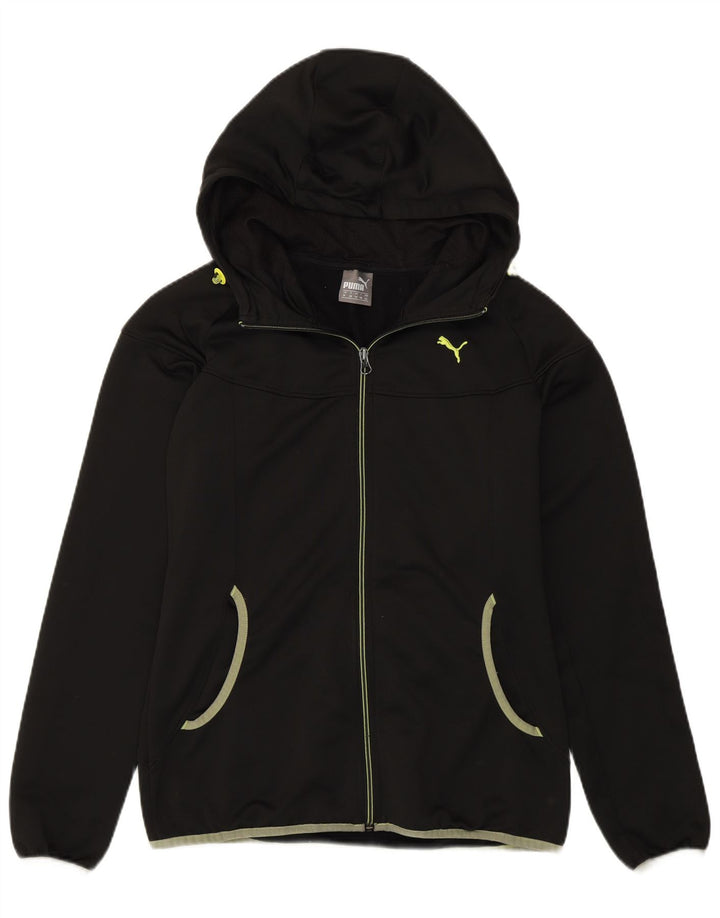 Puma - Chaqueta de chándal con capucha para mujer, talla M, poliéster negro