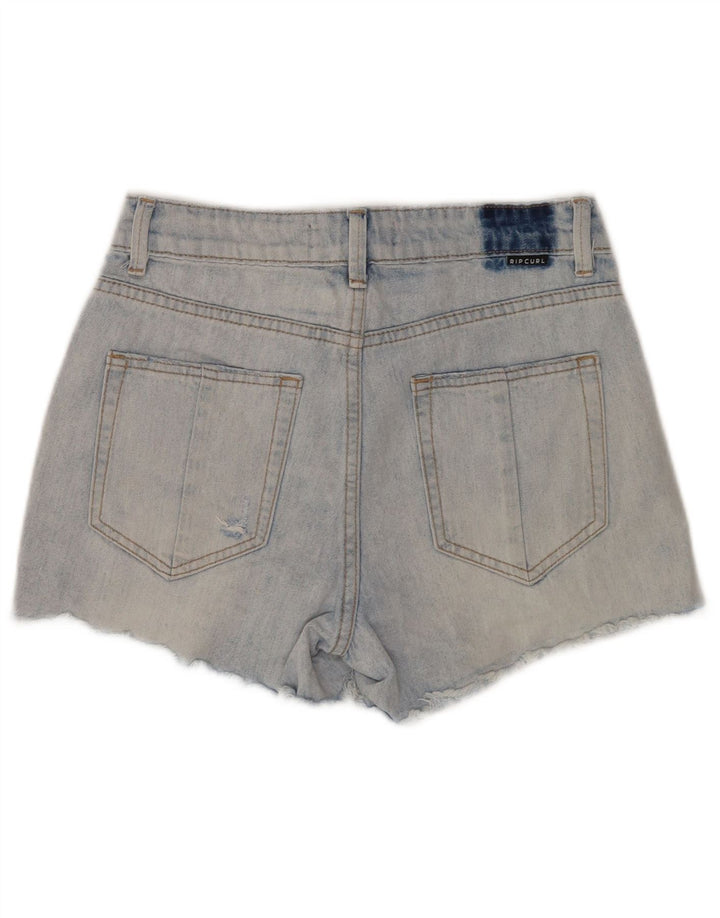 Rip Curl Mujer Pantalones Cortos De Mezclilla Desgastados W24 XS Algodón Azul