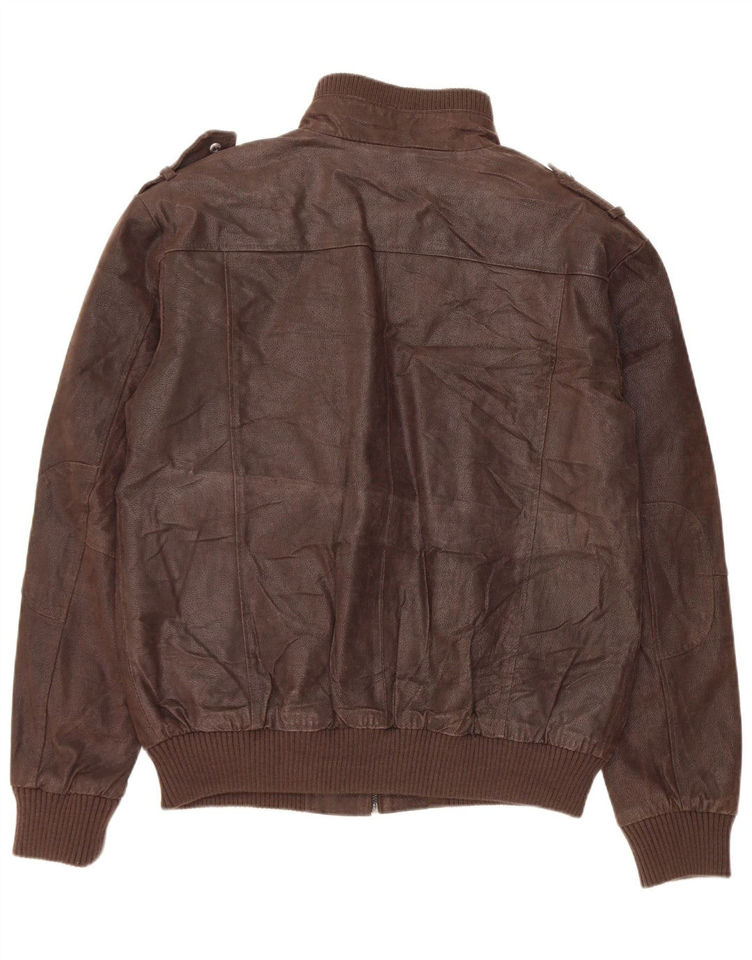Bata and More Chaqueta de cuero militar para hombre IT 54 2XL Marrón