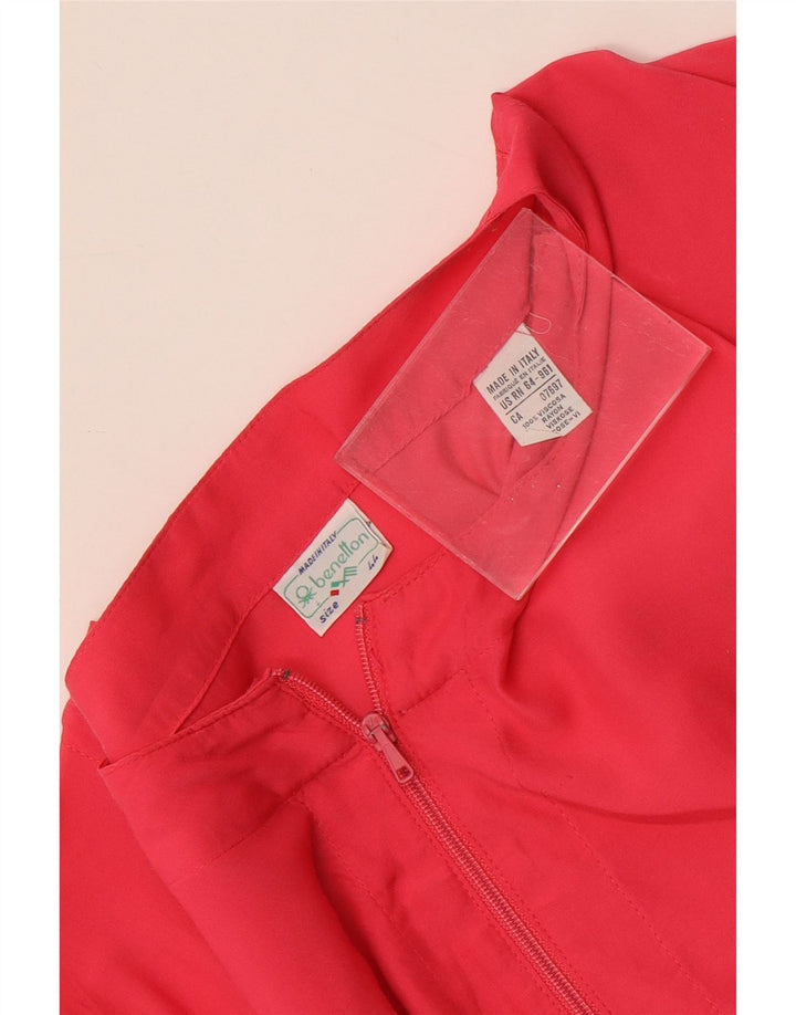 Benetton Blusa Crop Oversize IT 44 Viscosa Rosa Medio