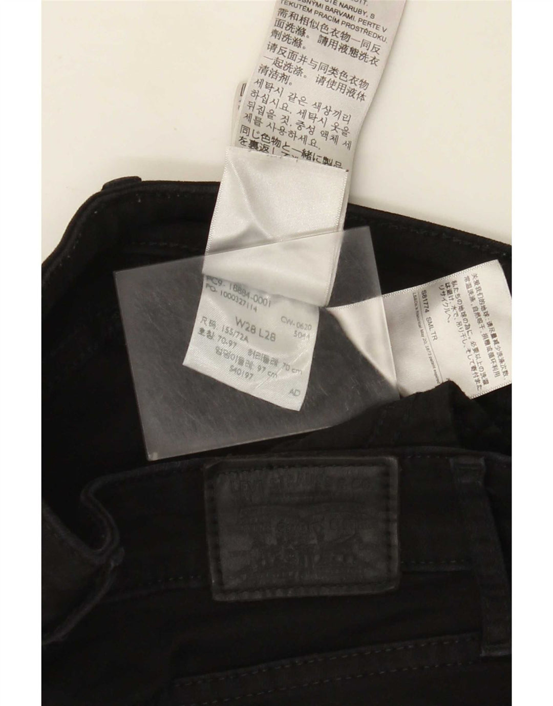 Levi's Vaqueros Slim Mujer W28 L28 Algodón Negro