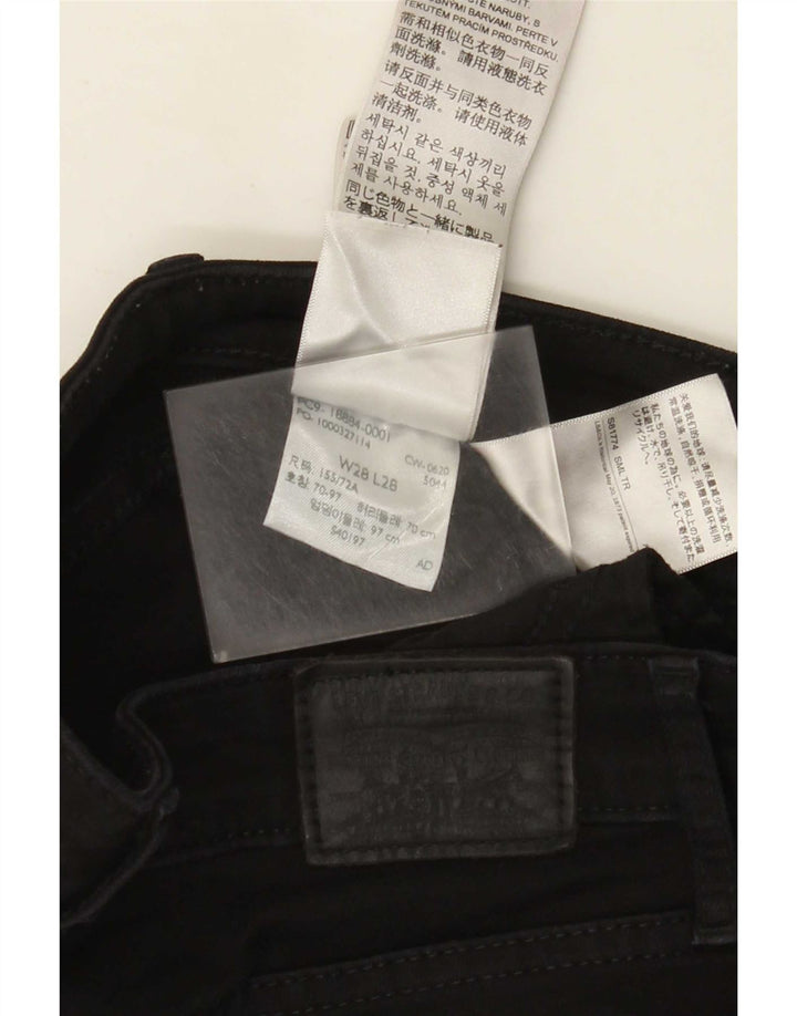 Levi's Vaqueros Slim Mujer W28 L28 Algodón Negro