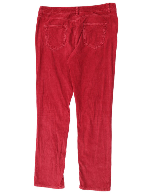 Laura Ashley Pantalones rectos de pana para mujer UK 46 Large W34 L32 Borgoña
