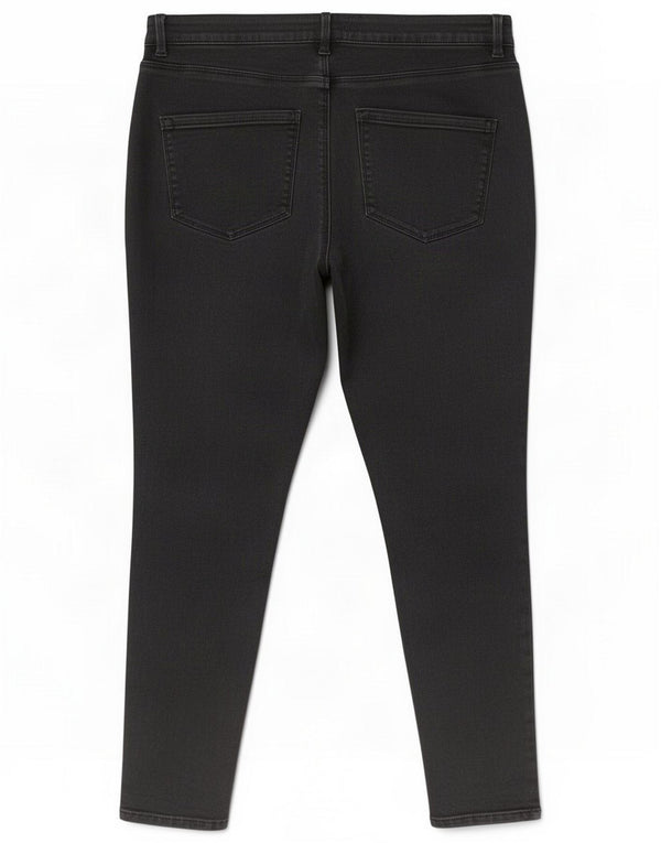 M&Co Jeans ajustados de cintura alta para mujer UK 46 Large W34 L27 Algodón negro
