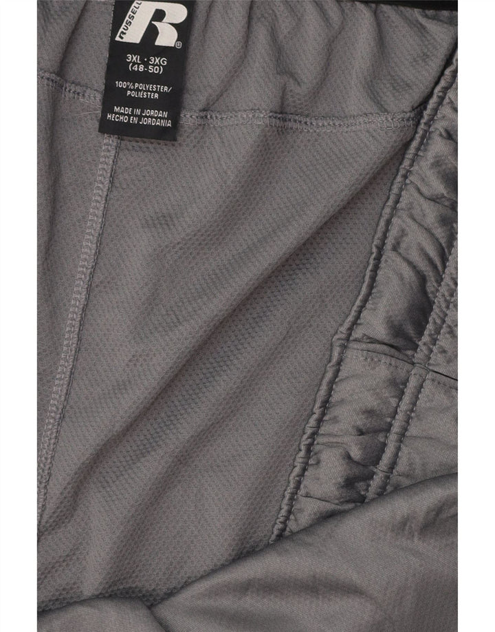 RUSSELL ATHLETIC Pantalones cortos deportivos para hombre 3XL Gris Colorblock Poliéster