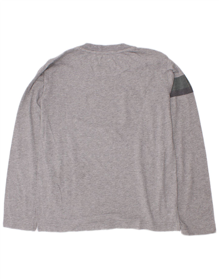 Armani Jeans Camiseta gráfica para niños de manga larga 9-10 años Gris Colorblock
