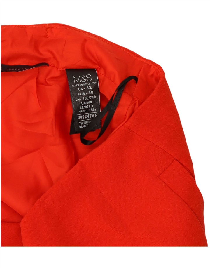 Marks & Spencer Minifalda para mujer UK 12 Medium W30 Poliéster rojo
