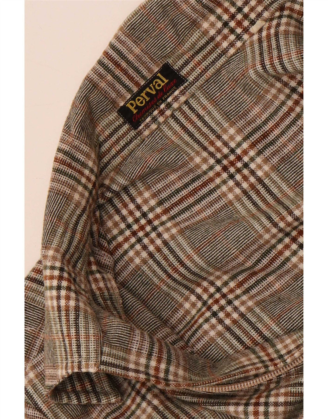 Vintage mujer camisa con cremallera completa Reino Unido 16 cheque gris grande