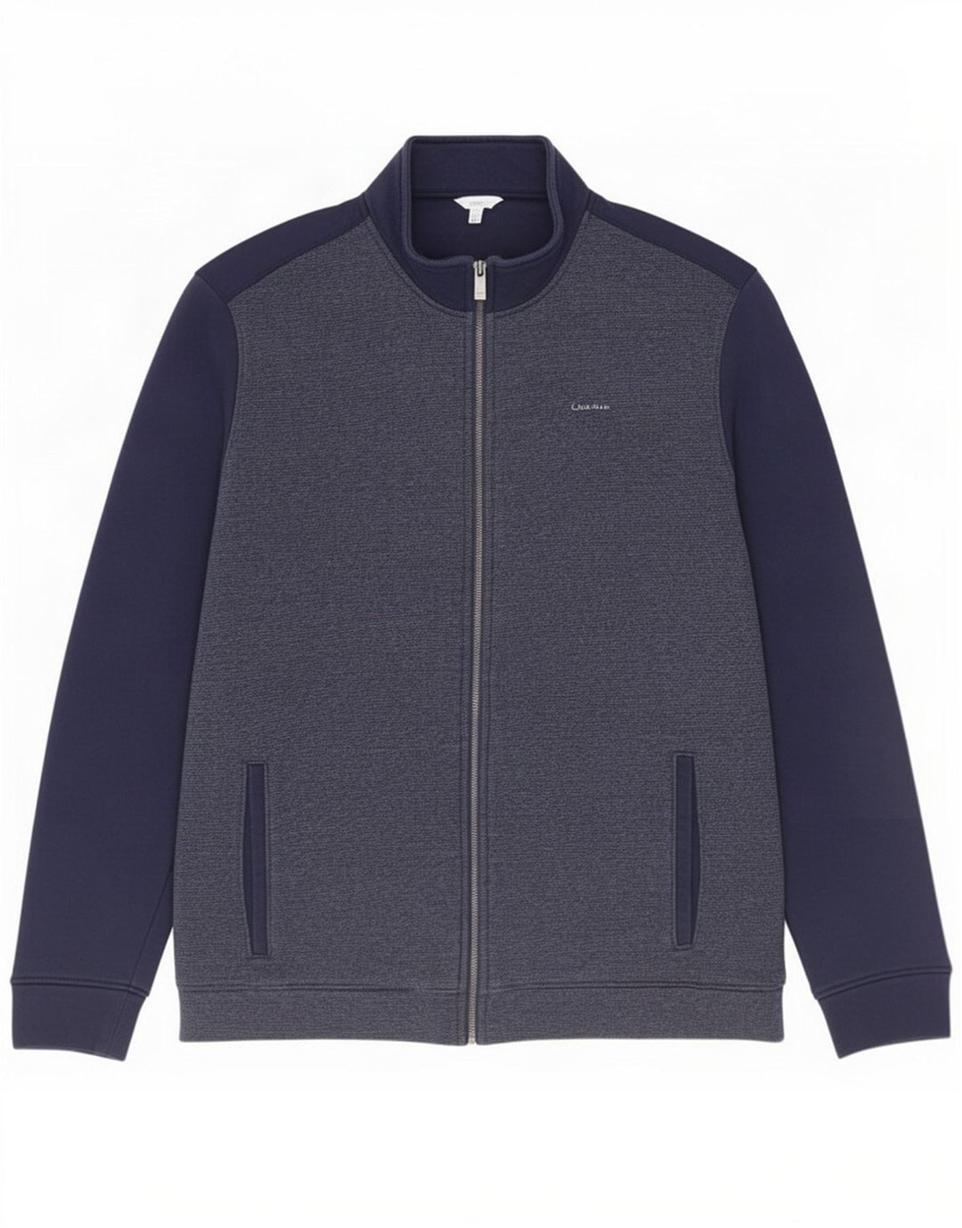 Calvin Klein - Chaqueta de chándal para hombre, talla grande, algodón azul marino