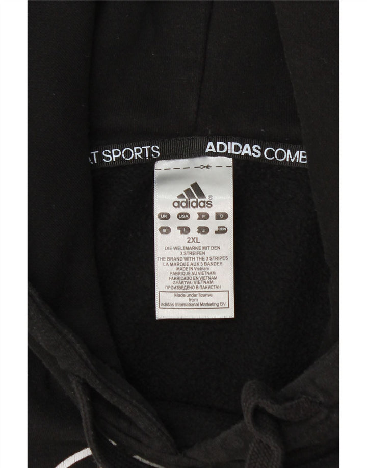 ADIDAS Jersey con capucha gráfica para hombre 2XL Algodón negro