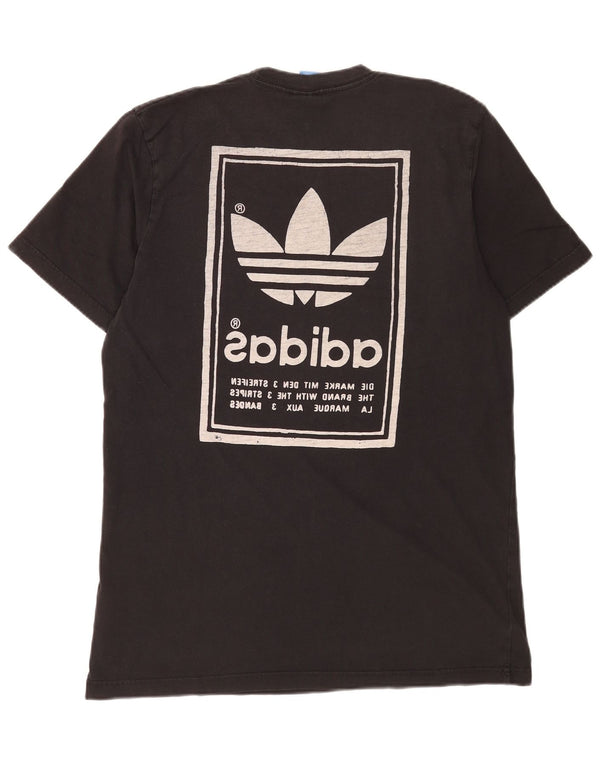 Adidas - Camiseta gráfica para hombre, talla grande, algodón negro