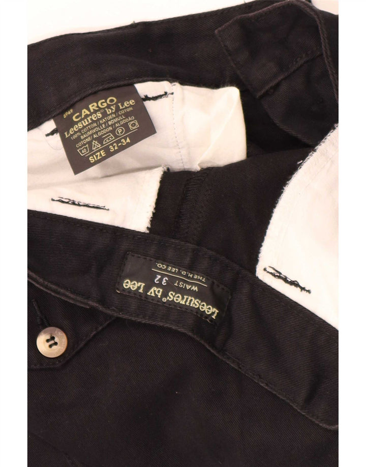 Pantalones cargo rectos Lee para hombre W32 L34 Algodón negro