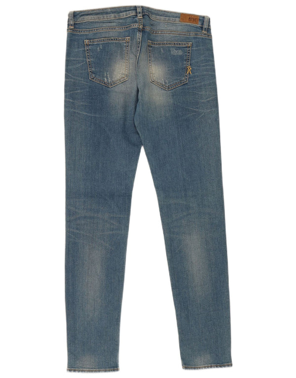 Vaqueros pitillo desgastados para mujer Rifle W29 L28 Algodón azul