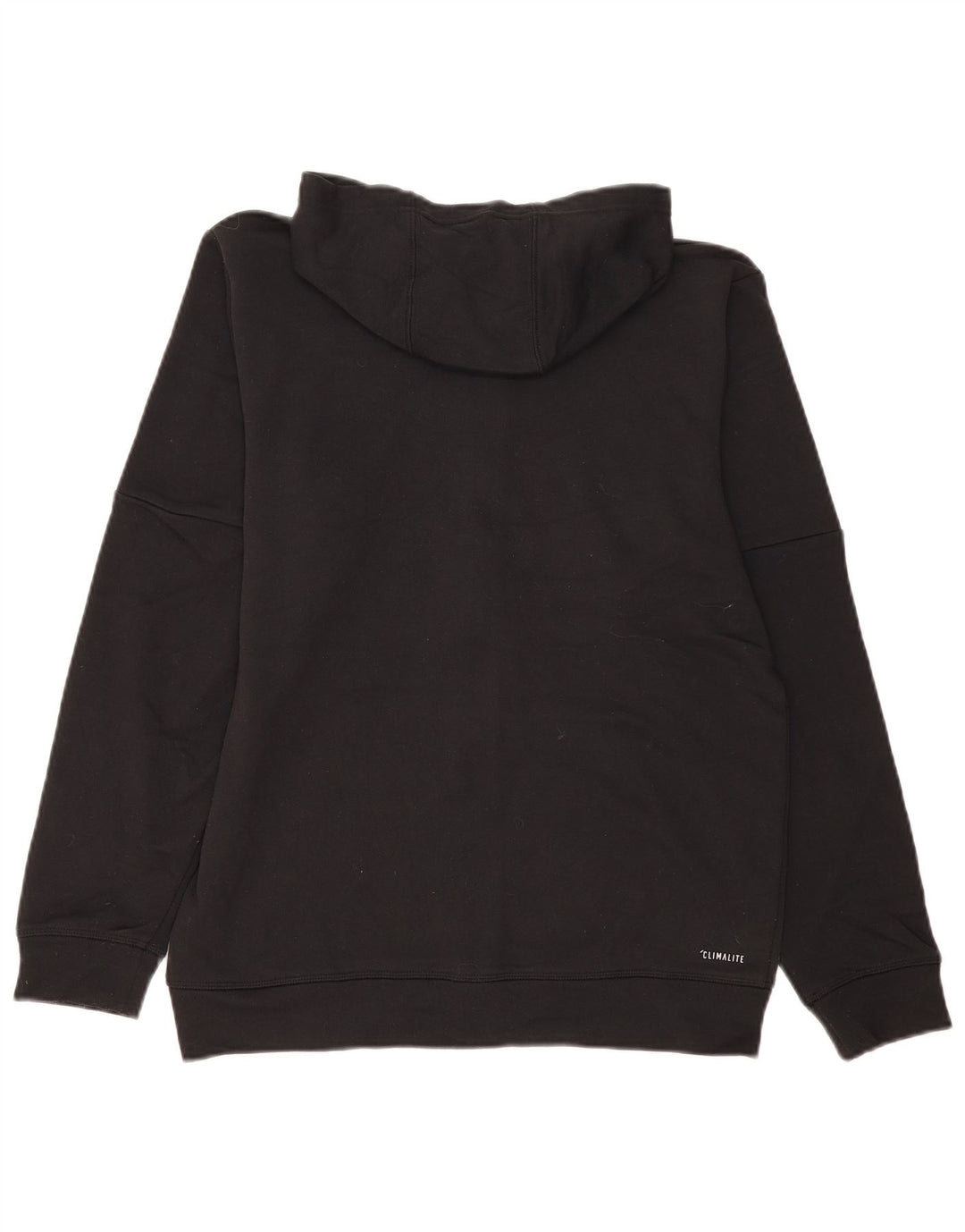 Adidas Hombre Climalite Zip Sudadera Con Capucha Suéter Medio Negro Colorblock Poliéster