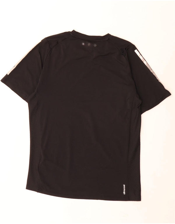 Adidas Mens Climacool Camiseta Top Pequeño Negro Poliéster