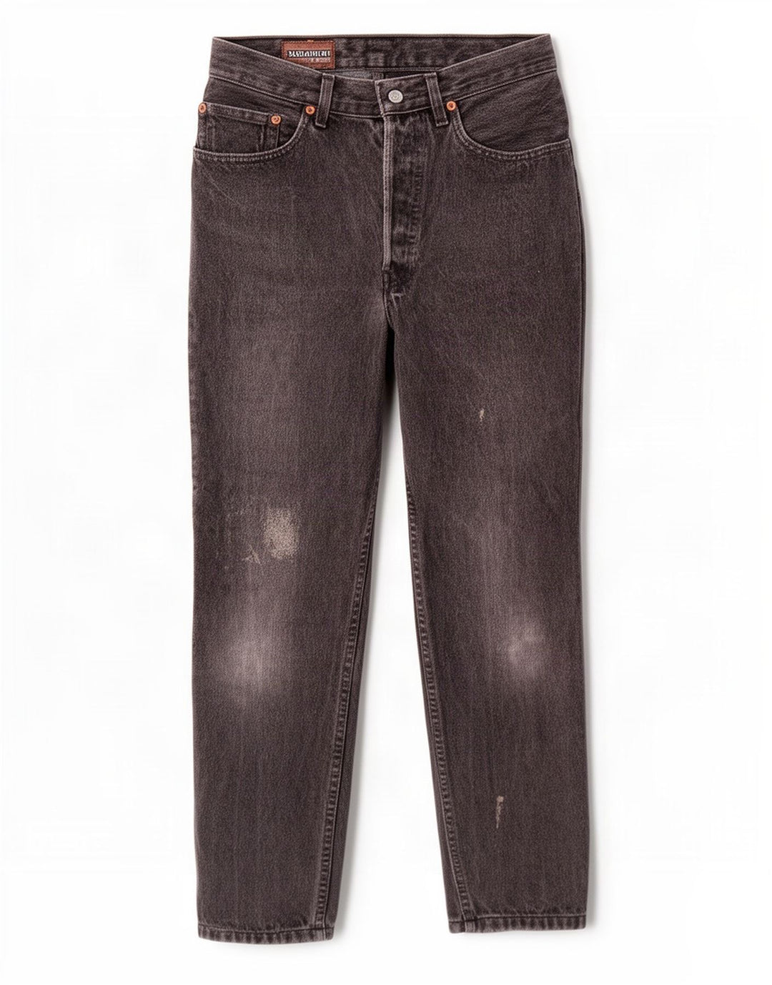 Vaqueros rectos desgastados 901 para mujer Levi's W28 L27 Algodón gris