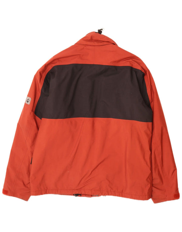 Jack Wolfskin Chaqueta cortavientos para hombre UK 40/42 Large Rojo Colorblock