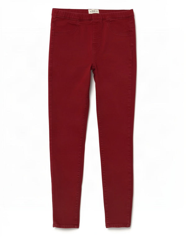 White Stuff Vaqueros Jegging para Mujer UK 12 Medium W28 L28 Algodón Borgoña