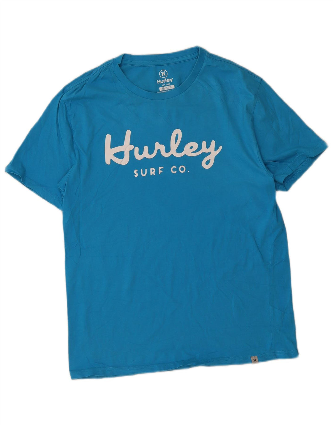 Hurley - Camiseta gráfica para hombre, parte superior de algodón azul medio