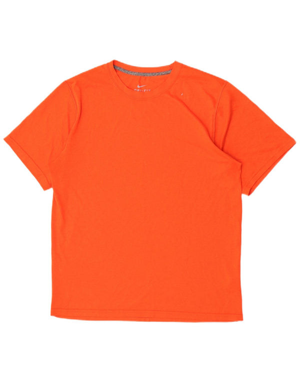 Camiseta Nike Dri Fit para hombre Top Naranja medio Poliéster