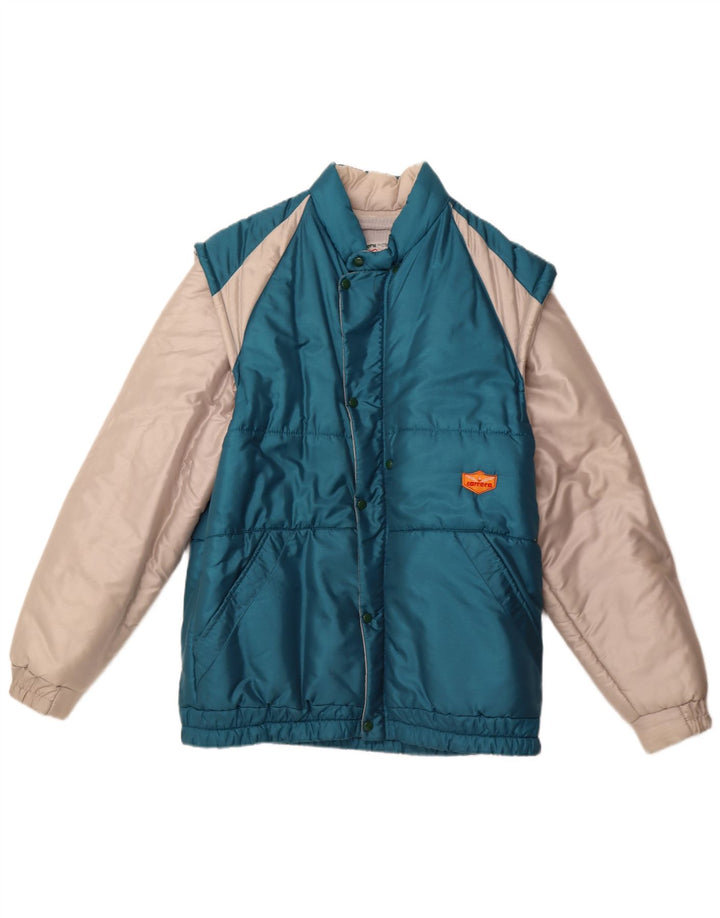 CARRERA Chaqueta acolchada para hombre UK 40 Large Azul Colorblock Poliéster