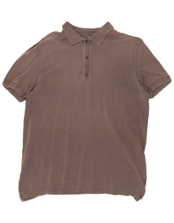 Polo Massimo Dutti Hombre Algodón Gris Medio