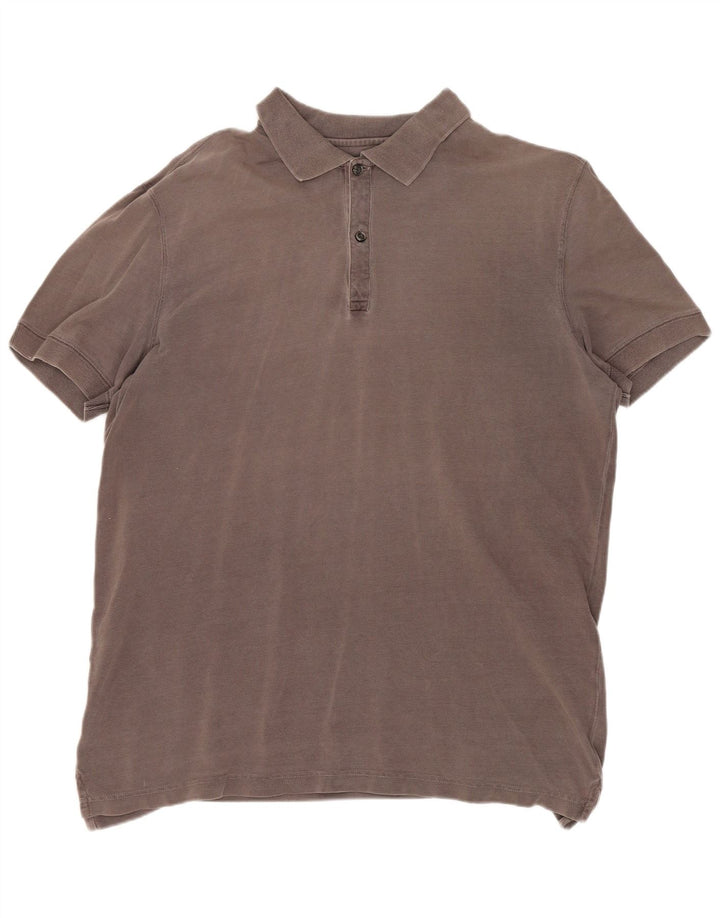 Polo Massimo Dutti Hombre Algodón Gris Medio
