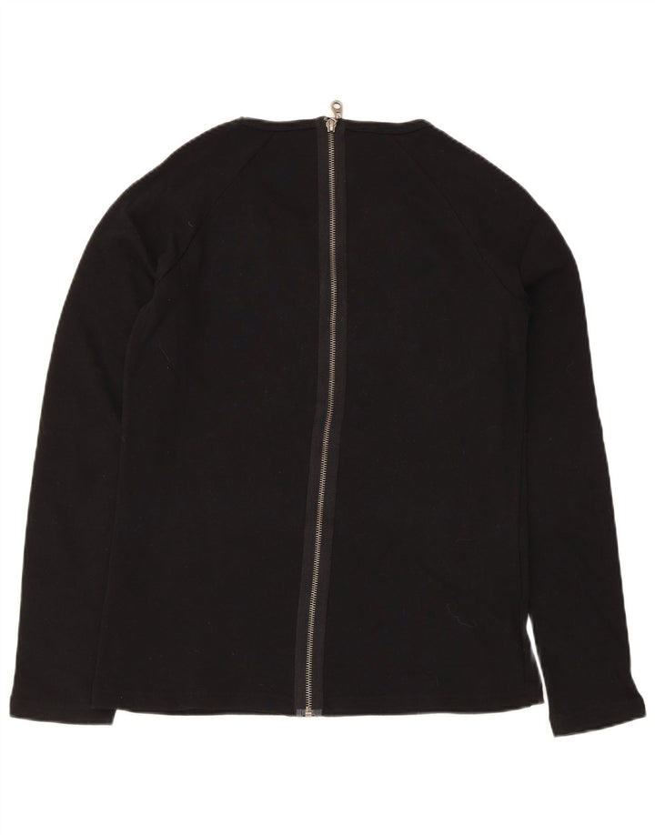 Silvian Heach Top gráfico para mujer de manga larga UK 42 Algodón negro mediano