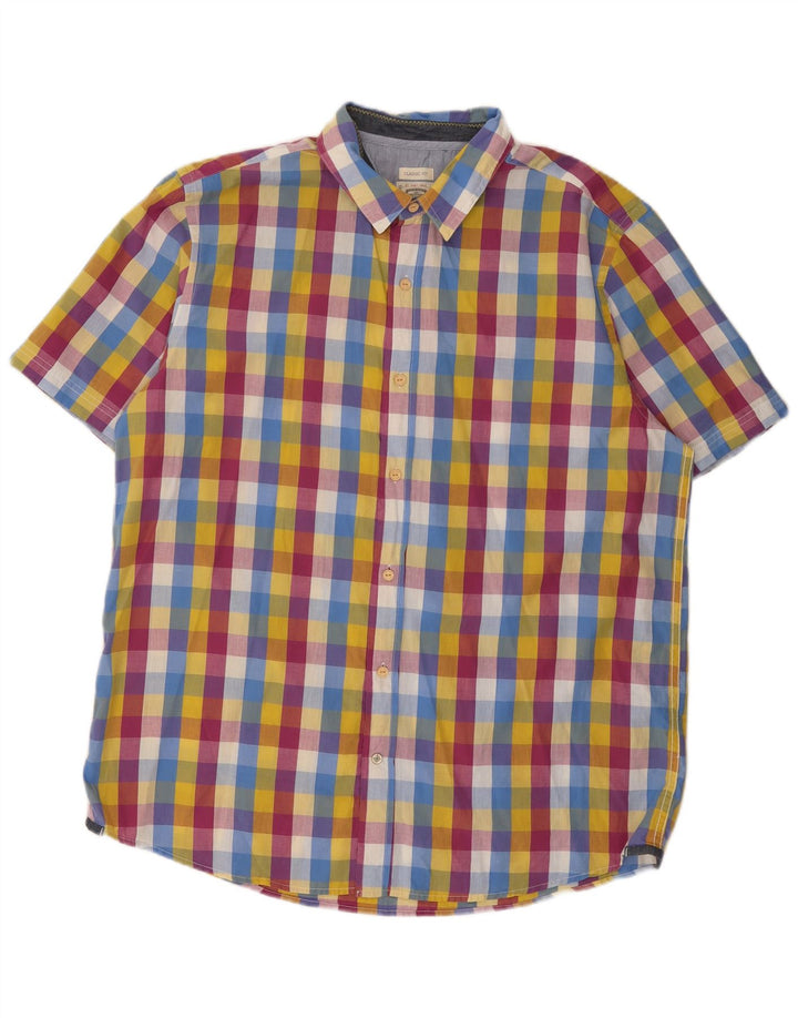 Camisa de corte clásico de manga corta para hombre White Stuff XL Vichy multicolor