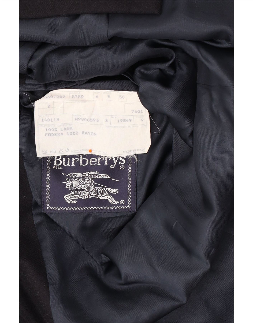 BURBERRYS Chaqueta tipo blazer de 2 botones para hombre IT 50 Lana azul marino mediana