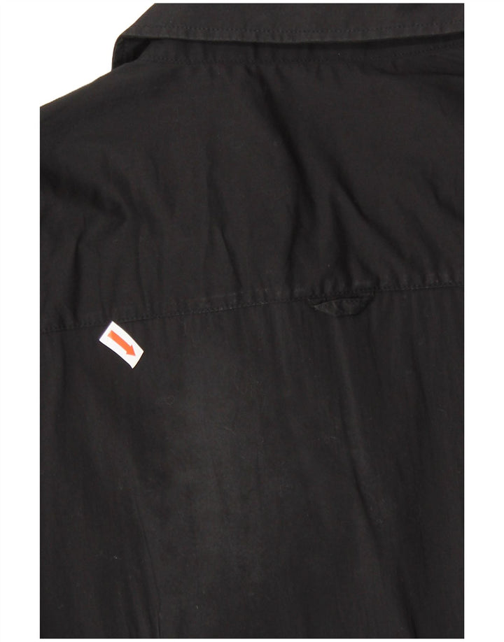 ZARA Womens Shirt Bodysuit UK 10 Small Black