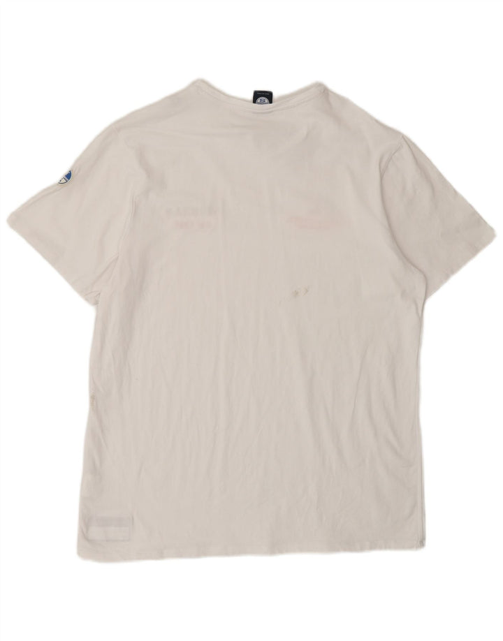 NORTH SAILS Camiseta gráfica para hombre Top XL Algodón blanco