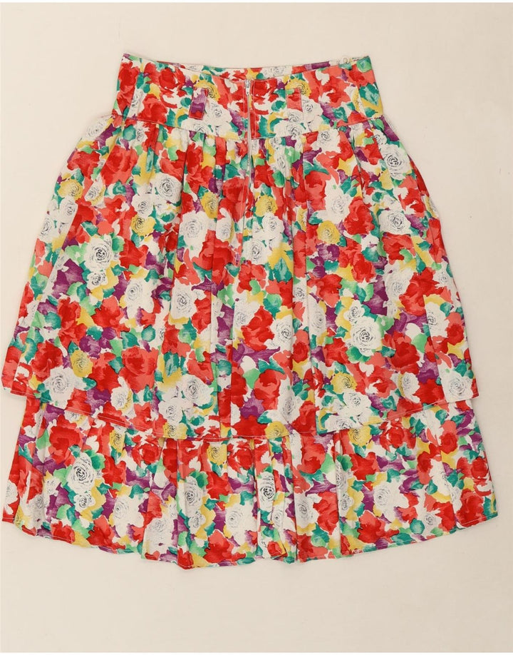 BETTY BARCLAY Womens Tiered Skirt UK 16 Large W26 Multicoloured Floral Vintage Betty Barclay and Second-Hand Betty Barclay from Messina Hembry 