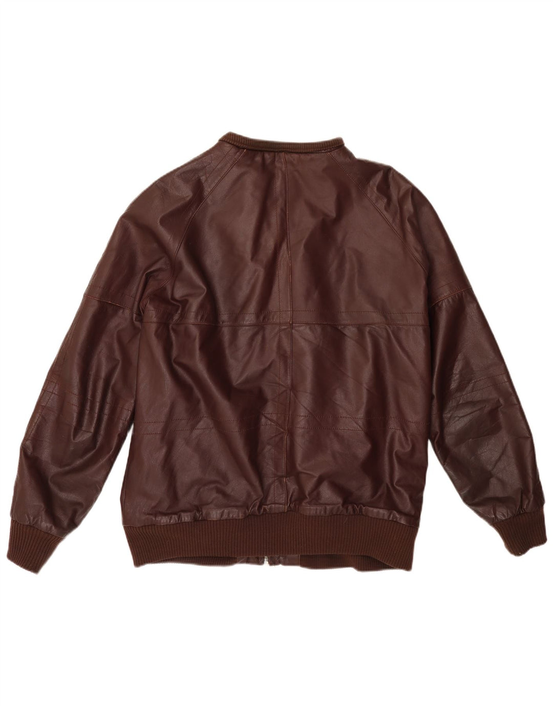 VINTAGE Chaqueta de cuero para hombre Reino Unido 38 Borgoña mediana