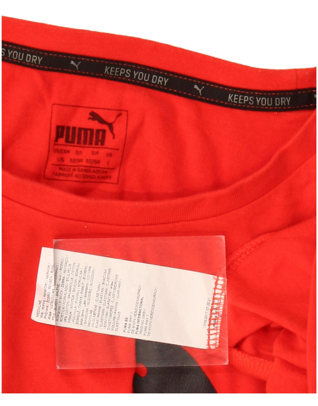 Puma - Camiseta gráfica para hombre, talla grande, algodón rojo