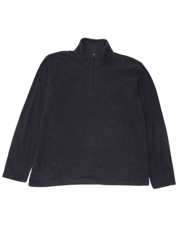 Jersey de forro polar con cuello y cremallera para hombre de Mountain Warehouse Poliéster azul marino grande
