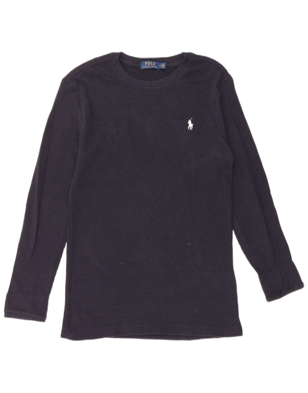 POLO RALPH LAUREN Camiseta Hombre Manga Larga Algodón Azul Marino Medio