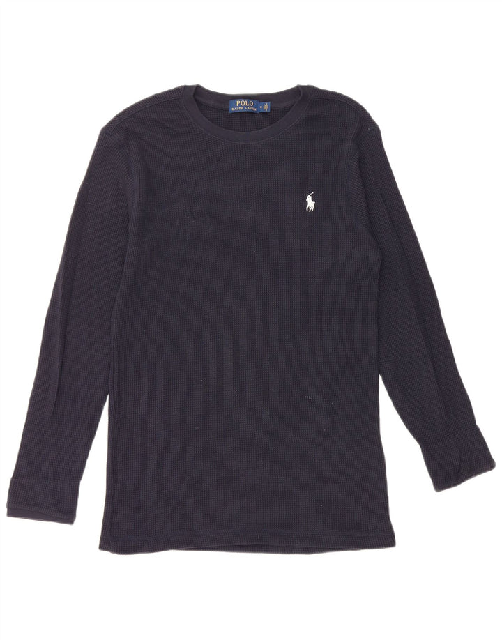 POLO RALPH LAUREN Camiseta Hombre Manga Larga Algodón Azul Marino Medio