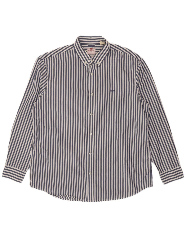 Levi's Camisa holgada de algodón con rayas diplomáticas en azul grande para hombre