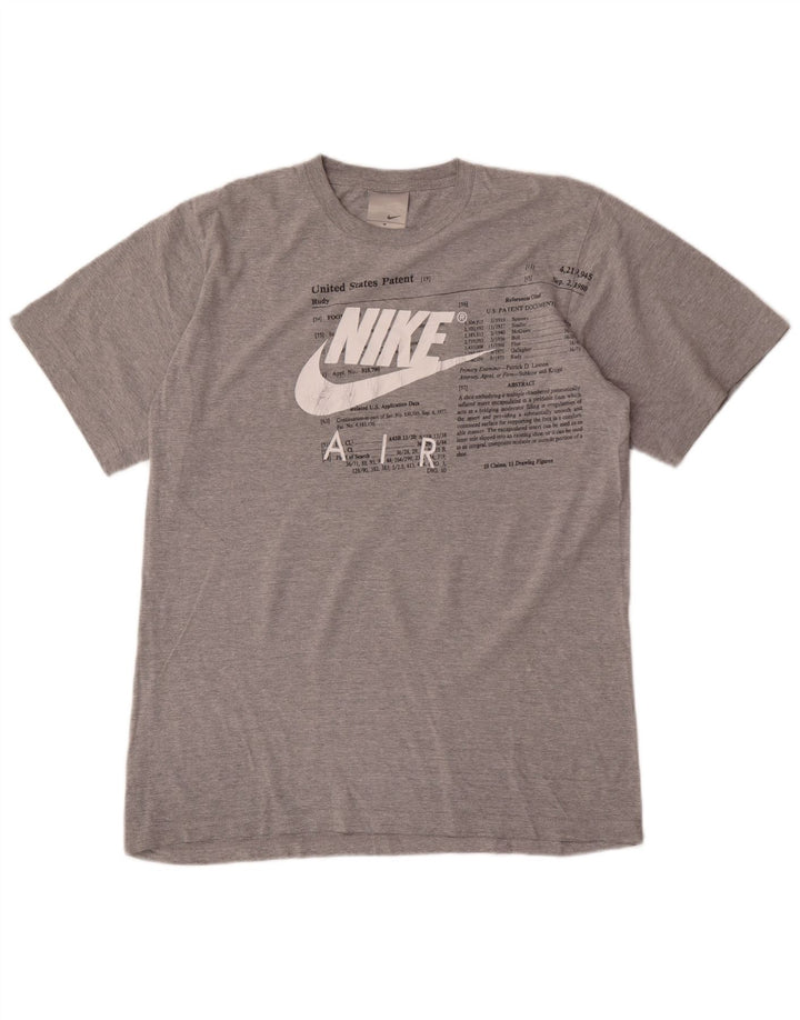 Nike Camiseta gráfica para hombre Top UK 39/41 Algodón gris medio